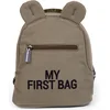 Image de Childhome - My First Bag Kinderrugzak - Canvas - Kaki - Veiligheidsgesp - Compact - Waterafstotend