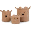 Image de Childhome - Teddy Manden - Set van 3 - Beige - Opbergmand, Speelgoedmand & Wasmand