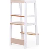 Image de Childhome Leertoren - Wit/Naturel - tot 100kg - Veilig & stabiel - 44 x 42 x 90 cm