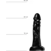 Image de All Black Zwarte realistische dildo -22 cm