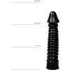 Image de All Black Zwarte grote dildo met geribbelde schacht