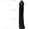 Image de All Black Grote zwarte dildo met diepe groeven