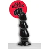 Image de All Black Zwarte Anaal Dildo Met Ribbels
