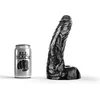 Image de All Black Klassieke Dildo 25,5 x 4,1 cm - zwart