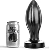 Image de All Black - Grote Buttplug met Groeven - 21 cm - Zwart
