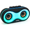 Image de Party Light & Sound - PARTY-OWL - Bluetooth Speaker met LED in Uil Design op Batterij - USB, MicroSD, AUX - Mat Zwart