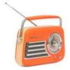 Image de Madison - FREESOUND-VR40OR-MAT - Vintage Radio 30W op Batterij - Bluetooth, FM, USB, AUX, Subwoofer - Mat Oranje