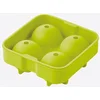Image de point-virgule -Silicone ijsballenvorm voor 4 ijsballen - groen - Ø 4,5cm