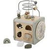 Image de Label Label - 5-in-1 Houten Activiteitenkubus - Olive Green - FSC Hout - Vormenstoof, Xylofoon, Kralenspiraal & Meer - Stimuleert Hand-Oog Coördinatie en Vormherkenning - Geschikt voor Kindjes vanaf 18 Maanden