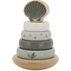 Image de Label Label - Houten Stapelring Piramide - Olijfgroen - FSC Hout - 6 Onderdelen - Stimuleert de Motorische Ontwikkeling - Geschikt voor Kindjes vanaf 12 Maanden