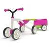 Image de Chillafish Loopfiets 1 jaar met aanhangwagen voor jongens en meisjes - Vierwieler tot 3 jaar met opbergvak - Roze - Lichtgewicht loopauto - Extra stabiel - Stille anti slip banden voor binnen en buiten - Model Quadie Trailer