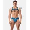 Image de Barcode Berlin Andreus Jockstrap Blue-Black - MAAT L - Heren Ondergoed - Jockstrap voor Man - Mannen Jock