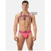 Image de Barcode Berlin Andreus Jockstrap Pink-Black - MAAT L - Heren Ondergoed - Jockstrap voor Man - Mannen Jock