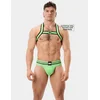 Image de Barcode Berlin Andreus Jockstrap Green-Black - MAAT L - Heren Ondergoed - Jockstrap voor Man - Mannen Jock