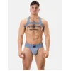 Image de Barcode Berlin Sergey Pop Jockstrap Bluebeige - MAAT XL - Heren Ondergoed - Jockstrap voor Man - Mannen Jock