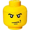Image de Lego Opbergbox Head S Angry Man Geel