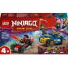 Image de LEGO® NINJAGO® Rogue vs. Drix Racewagenduel, Ninjaspeelset met 3 Minifiguren, 2 Raceauto's, 2 Ninjakatana's en een Onthullingszwaard, Cadeautje voor Kinderen Vanaf 4 Jaar 71840