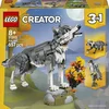 Image de LEGO® Creator 3in1 Bosdieren: Grijze Wolf Bouwset voor Kinderen - Speelgoed met 3 Mogelijke Dierenfiguren van een Wolf, Valk of Wasbeer, Cadeau voor Kinderen Vanaf 8 Jaar - 31393