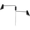 Image de Dyberg Larsen Wandlamp zwart metaal H46 cm D14,6 cm Cale
