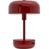 Image de Dyberg Larsen Tafellamp donkerrood metaal Oplaadbaar LED H25,7 cm D17 cm Haipot
