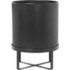 Image de Ferm Living - Bau Pot - Bloempot met schaal - Zwart - Small