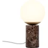 Image de Nordlux Lilly-tafellamp-E14-opaal glas-bruin marmer