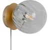 Image de Nordlux Chisell-wandlamp-E14-helder-gewerveld glas-messing