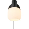 Image de Nordlux Milford mini-wandlamp-E14-opaal glas/zwart