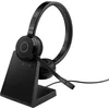 Image de Jabra Evolve 65 TE Headset Bedraad en draadloos Hoofdband Kantoor/callcenter USB Type-A Bluetooth Oplaadhouder Zwart