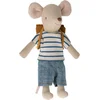Image de Maileg grote broer Tricycle muis met tas