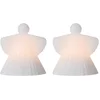 Image de Sirius Asta - Lichtgevende engeltjes - Kerst - LED lampjes - sfeer - kerst decoratie - wit - Set van 2 (10cm)