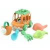 Image de Magni - Strand- & tuinset - 6 stuks met auto van tarwestro - Meerkleurig