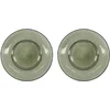 Image de House Doctor Groen glazen bord Rain 21cm - 2 stuks