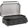 Image de Cozze® G-800 Gas Plancha BBQ met Deksel - 3 Gasbranders - Grote BBQ Bakplaat voor Buiten Koken - 7,5 kW - Edelstaal/Zwart - Outdoor Cooking