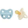 Image de HEVEA | dental Duopack spenen (2 stuks) | Orthodontisch | Baby Blue & Milky White | 0-3 maanden