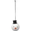 Image de Hoptimist Sneeuwpop Kerstornament - 2 Stuks - Wit - Kerstboomversiering & Kerstdecoratie - Leuke Kerstversiering voor Boom, Woonkamer of Kantoor
