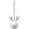 Image de Hoptimist Rendier Kerstornament - 2 Stuks - Wit - Kerstboomversiering & Kerstdecoratie - Leuke Kerstversiering voor Boom, Woonkamer of Kantoor