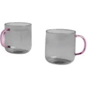 Image de Hay Borosilicate - glazen mok - 300ml - set van 2 - Light Grey, Pink - handgemaakt