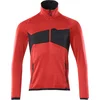 Image de Mascot Accelerate Fleecetrui met korte rits 18003-316 - signaalrood/zwart - M