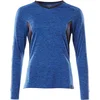 Image de Mascot Damen T-Shirt, Langarm Accelerate 18091-810 Azurblau meliert/Schwarzblau-3XL