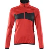 Image de Mascot Accelerate Fleecetrui met korte rits 18053-316 - signaalrood/zwart - 5XL