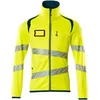 Image de Mascot Accelerate Safe Fleecetrui met rits 19103-315 - hi-vis geel/donkerpetrol - 4XL