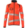 Image de Mascot Accelerate Safe Fleecetrui met rits 19153-315 - hi-vis rood/donkermarine - S