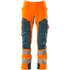 Image de Mascot Accelerate Safe Broek met kniezakken 19079-511 - hi-vis oranje/donkerpetrol - C68 - 82