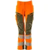Image de Mascot Accelerate Safe Broek met kniezakken 19078-511 - hi-vis oranje/mosgroen - C36 - 82