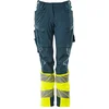 Image de Mascot Accelerate Safe Broek met kniezakken 19178-511 - donkerpetrol/hi-vis geel - C56 - 82