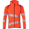 Image de Mascot Accelerate Safe Capuchontrui met rits 19284-781 - hi-vis rood/donkermarine - M