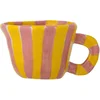Image de Bloomingville Mini Nini beker aardewerk roze/geel - 110ml