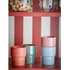 Image de Bloomingville Mok aardewerk roze Ewan - set van 4