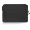 Image de Trunk Lederen Sleeve MacBook Pro/Air/Neo 13   Stevige Buitenlaag en Pluche Binnenlaag   Hoge Kwaliteit YKK-Rits   Duurzame Stiksels - Zwart